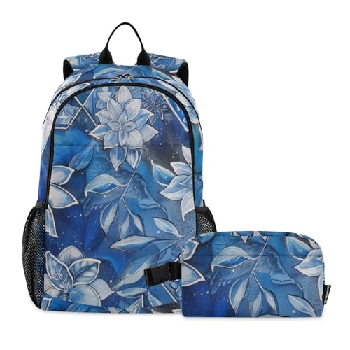 Sac à dos Tetragrammaton bleu clair filles garçons avec boîte à déjeuner