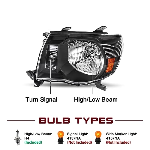 Image of JSBOYAT Halogen Headlight Assembly for 2005-2011 Toyota Tacoma Pickup