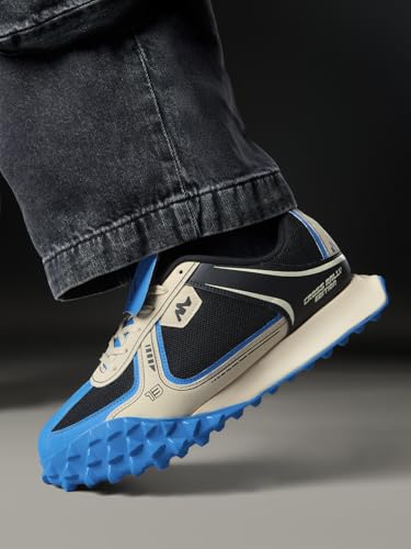 Image of The Souled Store Velocity: Men and Boys Low Top Sneakers | Racing-Inspired Trainer with Breathable Mesh, Cushioned EVA Midsole & Durable Outsole