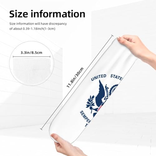 Flag of the United States Coast Guard Running Socks Ventilating Comfort Cool Crew Socks for Unisex, Painting3