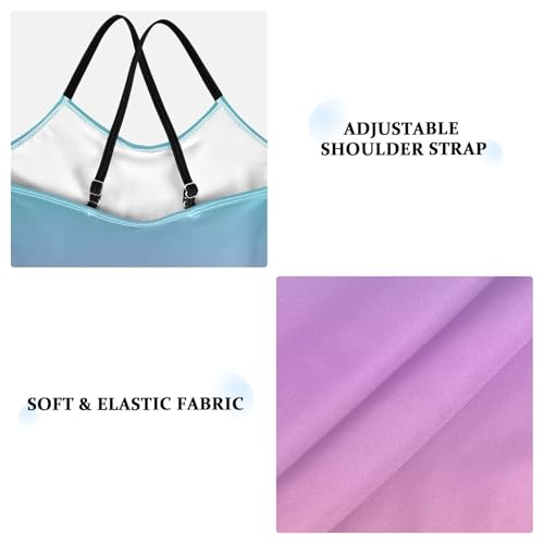 Yellow Blue Gradient Bathing Suits for Girls Kids Swimsuits Swimwear Summer Beach One Piece Swimsuits3