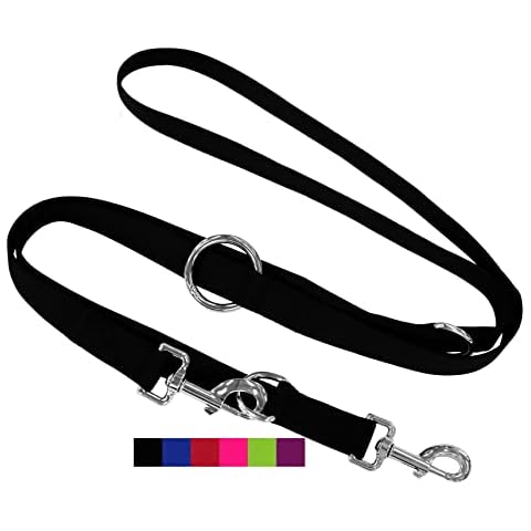 DEY - Premium Hundeleine Nylon, 2m, 3fach Verstellbar Cover