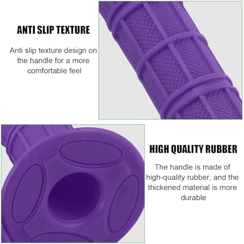 Image of BELOMI Motorcycle Hand Grips, 2PCS 7 /8 inch 22mm 24mm Non-Slip Soft Rubber Handlebars, Comfortable Motorbikes Handle Replacement Protection Accessories, Universal for Dirt Bike, Off Road, ATV(Purple)