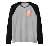 Photo Gallery kawaii axolotl in pocket peace sign simpatico design anfibio maglia con maniche raglan Photo Gallery kawaii axolotl in pocket peace sign simpatico design anfibio maglia con maniche raglan