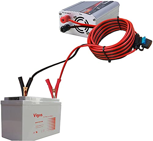 RUNCCI-YUN 12 V 24 V 1,5 m Kabel Krokodilklemme,KFZ Wechselrichter Krokodilklemme O-Ring-Anschluss,Auto Batterieklemme Alligator Clip,für KFZ Wechselrichter, Autobatterie, anderes Gerät