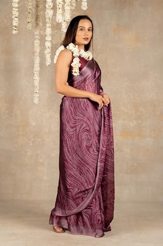 Image of MIRCHI FASHION Saree for Woman Chiffon Shibori Printed | Lightweight Regular Use and Professional Office Sari with Blouse Piece