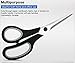 Scissors, VERONES 8 Inch Soft Comfort-Grip Handles & Stainless Steel Sharp Blades Perfect for Cutting Paper, Fabric Photos, & More, 15-Pack