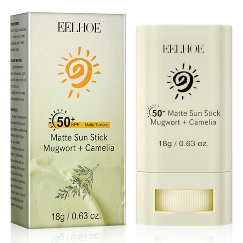 Stick Solar Facial, Protector Solar en Barra SPF 50, Protector Solar Coreano, Crema Solar Stick Facial, Impermeable, no Grasoso y con una Fuerte Protección Ultravioleta, para Todo Tipo de Piel