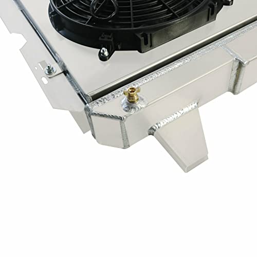 ReadyCool 3 Row Radiator Shroud Fan Assembly for 1985-1997 Ford F150 F250 F350 Bronco 5.0L 5.8L 7.5L V8, Aluminum Cooling Radiator Fan Kit Direct Fit by ReadyCool - Image 3