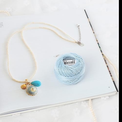 Rhapsody hilo perlé algodón tamaño 8 set azul cósmico miniatura 2