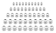 HUAZIZ 50 Stücke Kabelverschraubung, wasserdicht, verstellbar, 3–13 mm, PG7, PG9, PG11, PG13,5 PG16, Weiß Kunststoff Kabelverschraubung