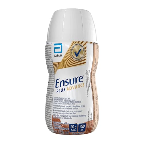 Ensure Plus Advance Supplemento Nutrizionale Ipercalorico ed Iperproteico |Formato bevanda| Alimento a fini medici speciali iperproteico| Confezione 4x220ml Gusto Cioccolato