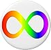 Autism Infinity Rainbow 2.25â€ Large Button Pin Autistic Support Love Awareness