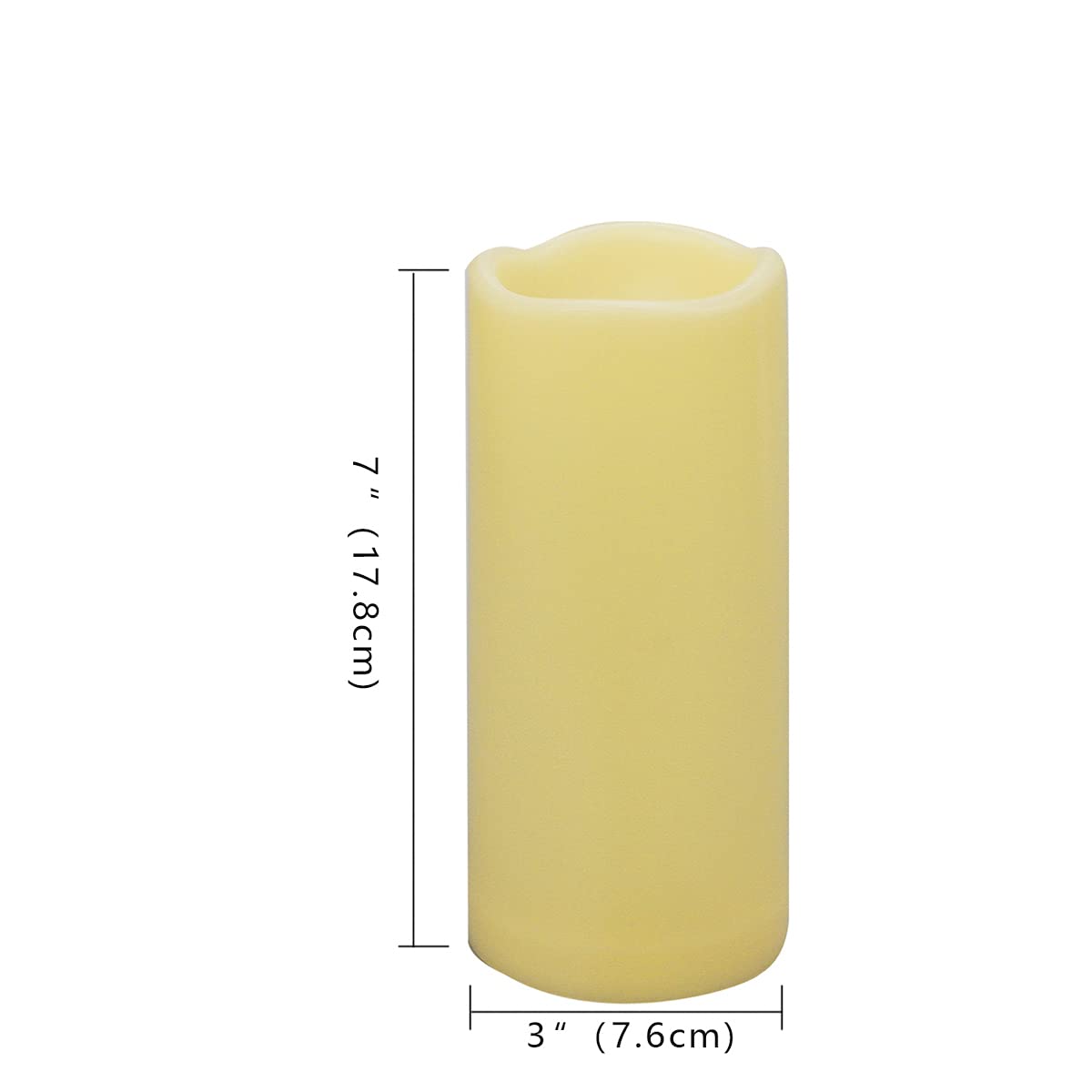 Luminara Flameless Candle Unscented Outdoor Pillar Candle 7 Inch
