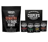 Decaffeinated Gourmet Coffee Sampler Gift Box Set - Whole Beans - 4-Pack - 4oz and Organic Dark Roast Sumatra - Whole Bean Coffee - 2lb