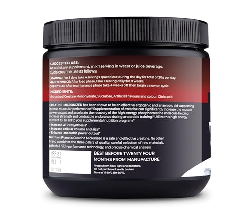 Image of Nutrition Planet Micronized Creatine Monohydrate (Cola, 348g / 0.76 Lb, 60 Servings)