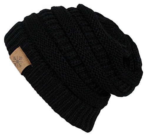 ANGELA & WILLIAM Winter Warm Thick Cable Knit Slouchy Skull Beanie Cap Hat