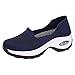 Kookmean Donna Pantofole, Donne Diabetici Scarpe Da Camminata Ortopedico Slip-On, Donne Cuscino D'aria Maglia Infermiera Scarpe Piattaforma Mocassini, Z2, blu navy, 39 EU