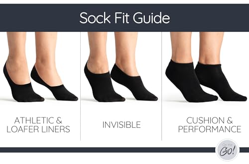On The Go Hosiery Men's Athletic Performance No Show Socks (6 Pair/ 3 Pack) (White), One Size4