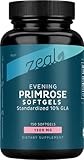 Zeal Naturals Evening Primrose Oil Softgels (Liquid Capsules) 1300mg, 150 Softgels | Evening Primrose Oil for Women | Hormone Support & Skin Health | Standardized 10% GLA