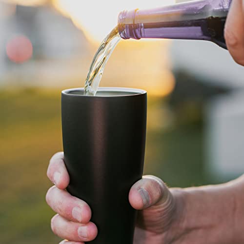 Mason Forge | Stainless Steel Pint Double Insulated Beer Tumbler | Double Wall Vacuum Insulated | Sweat & Condensation Free | Hot Or Cold Beverages | Pilsner Style Glass | 16 Ounce | Set Of 2 #TOP5