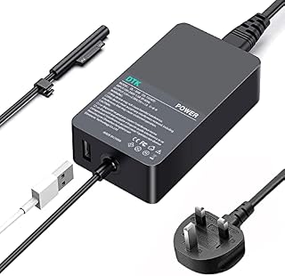 DTK 31W 12V 2.58A Microsoft Surface Charger Power Supply for Surface Pro 3 4 5 6 X Surface Pro 2017 Surface Book Surface Go Compatible with 1625 1735 1800 AC Adapter with 5W USB port