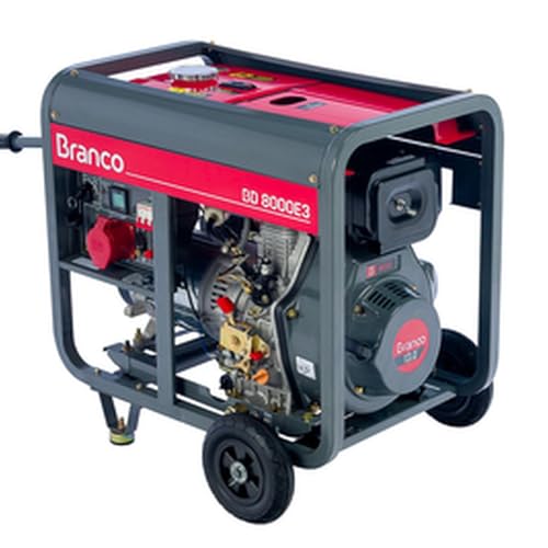 Gerador De Energia Branco BD8000E3 A Diesel 220V 8Kva Partida Elétrica