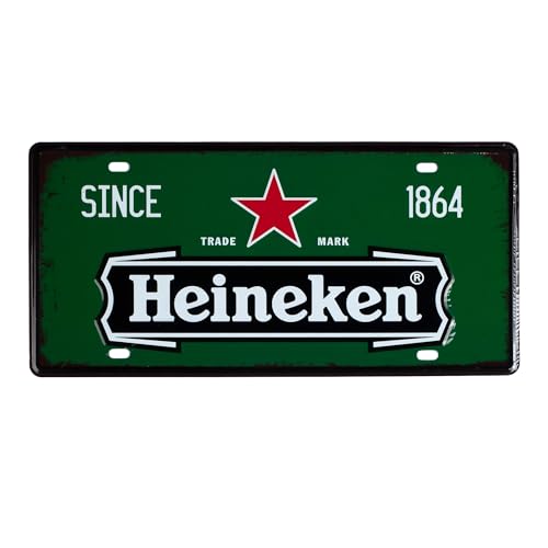 Image of Eazywagon inchHeineken 1864 inch Vintage Retro Metal Signs - License Wall Plate, Car Tag - Ideal for Cafe, Restaurant, Shop, Home, Hotel, Club, Office, Living Area - Design Plaque