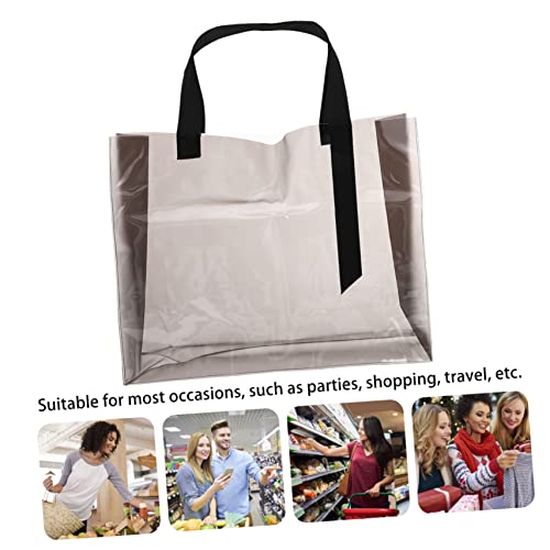 CLISPEED Large Capacity One-shoulder Bag Transparent Tote for Women Storage for Phone Wallet and Essentials Stylish and Design for Shopping and Travel4