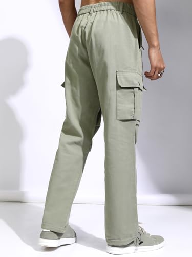 Image of Highlander Men's Utility Pocket Cargo Trousers |Parachute Cargo Trousers |Durable & Functional | Outdoor Ready | Trouser for Men | Men Trousers