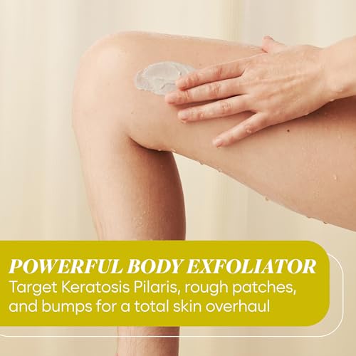Fur KP Body Scrub - Powerful 14% AHA Body Scrub for Keratosis Pilaris or Rough Patches to Smooth and Clear Skin using Lactic Acid and Physical Exfoliants While Moisturizing the Skin - 6 oz