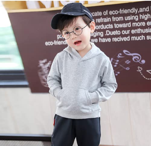 Baby Toddler Kids Boy Girl Solid Casual Pocket Hoodie Sweatershirt Pullover2