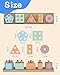 kecristv Montessori Toys for 1 2 Year Old Boy and Girl, Shape Sorter Wooden Toys for Toddlers 1-3, Toddler Toys Age 1-2, 1 2 Year Old Girl Boy Gifts, Education Toddler Puzzles Toys - Coffee