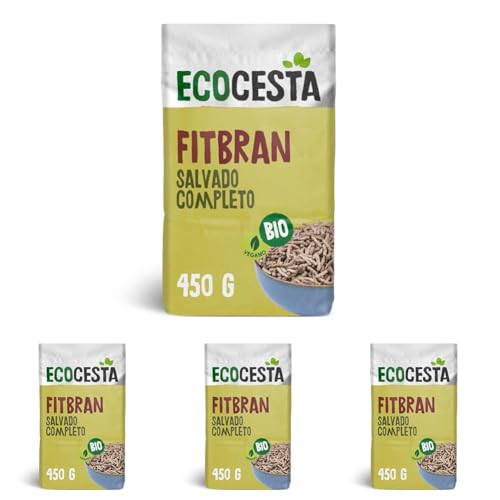 ECOCESTA MEJOR CADA DIA Fit Bran Bio, 450 g, 1 x 450 g (Paquete de 4)