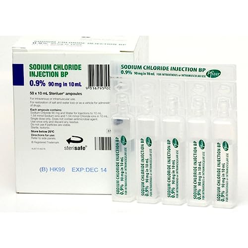 Pfizer Sodium Chloride Sterile Irrigation Solution 0.9% 90mg in 10 ml (Pack of 50)