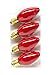UI PRO TOOLS Red Night Light Bulb Replacement Bulbs 5W 120V - 4 CT