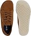 WHITIN Women's Genuine Leather Minimalist Barefoot Shoes Size 6.5 Zero Drop Wide Width Toe Box Fashion Sneakers Athletic Workout Jump Sport Footwear Walking Outdoor Brown 37