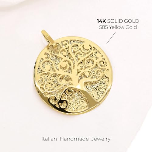 forme di Lucchetta - Small Tree of Life Pendant Charm in 14K Yellow Gold3