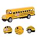 VICASKY 2pcs Alloy School Bus for Ages Pull Back Simulation Vehicles with Metal Body Realistic Design for Boys and Interactive Play