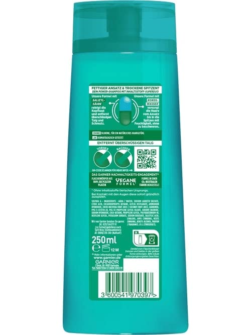 Garnier Fructis Coco Water Strengthening Shampoo 250ml - Image 3