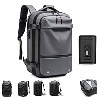 Vacuum Rugzak Travel, 60 l, uitbreidbare rugzak met vacuümsysteem, multifunctionele draagtas voor heren op reis, Zwart, Eén maat Vacuum Rugzak Travel, 60 l, uitbreidbare rugzak met vacuümsysteem, multifunctionele draagtas voor heren op reis, Zwart, Eén maat