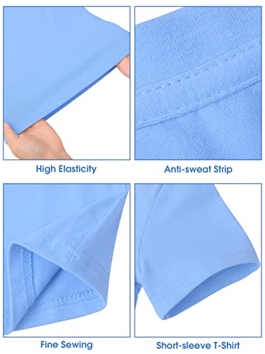 Poroka 6 Pack Baby Toddler Boys Solid Short-Sleeve Tee Shirts Infant Cotton T-Shirt with Crew Neck for Toddlers3