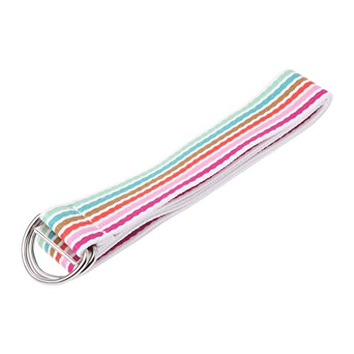 Waist Belt Metal Buckle Double Rings Nylon Canvas Strap Casual Fashion Waistband Striped Woven Nylon Canvas Double Buckle Belt4