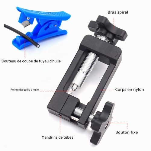 Outil d'insertion pour aiguille, outil d'insertion pour aiguille à huile de vélo, insert pour tuyau hydraulique de vélo avec frein à disque, insert Olive et coupe-tuyau hydraulique pour vélo de course – vue 3