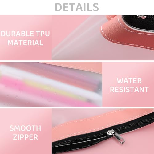 Image of 4PCS Clear Pencil Pouch, Pencil Case,Pen Holder with Zipper for Kids, Clear Travel Pouch, Pencil Pouch for Office School Supplies