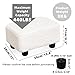 CAROLMADE Small Foot Stool Ottoman Footstool with Legs Under Desk Footrest for Living Room Bedroom and Office, Soft Ivory White