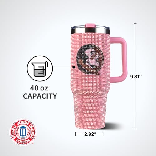 Image of The Memory Company Officially Licensed NCAA - Florida State University 40oz Pink Bling Game Day Tumbler