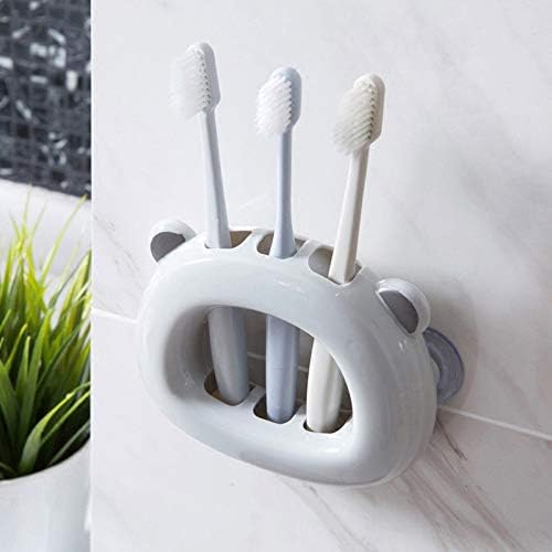 Toothbrush Holder Bathroom Kitchen Family Toothbrush Suction Cups Holder Wall Stand Hook Organizer Bathroom Accessories(C)