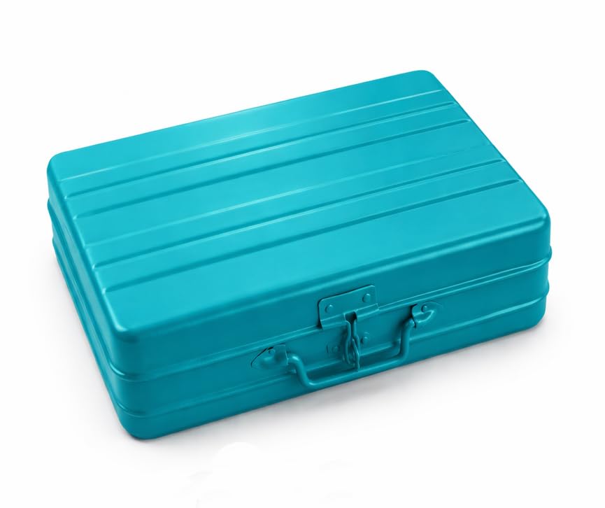 Image of JAYCO Big Aluminum Storage Box /Treasure Chest /Currency Money Box /Gift Trunk - 14 inch Large (35 cm x 27 cm x 10 cm, Green) Rectangular