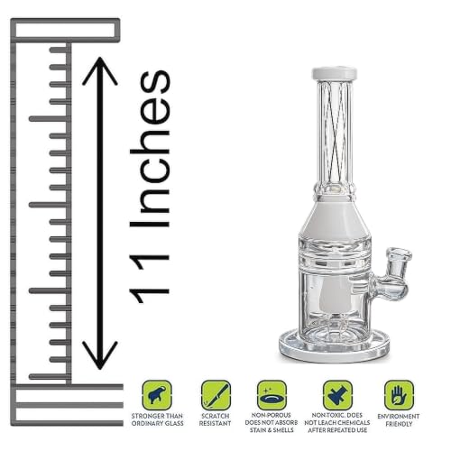 Image of BONG Borosilicate Glass 11 inch Glass Bong Bongsmoke weed Glassbong